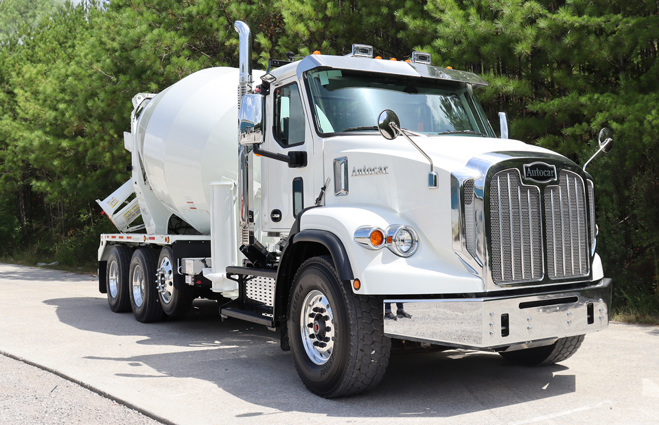 Autocar truck on the job