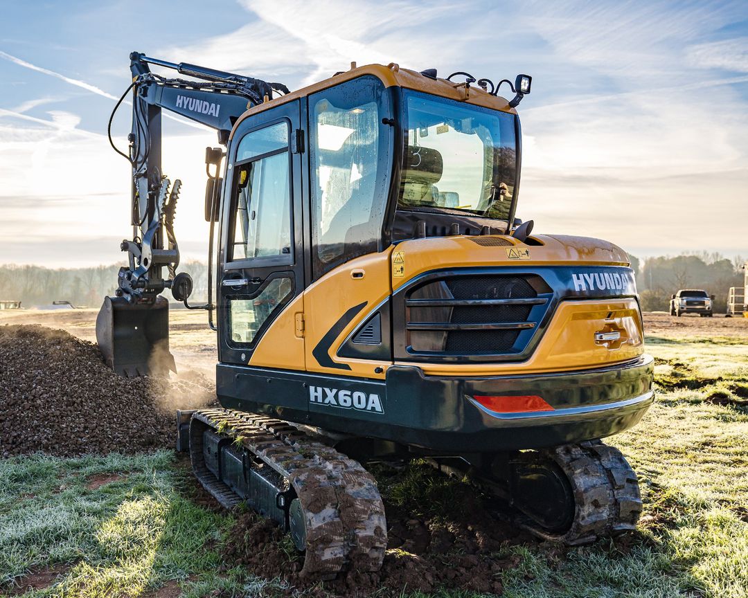 Hyundai HX60A excavator on the job